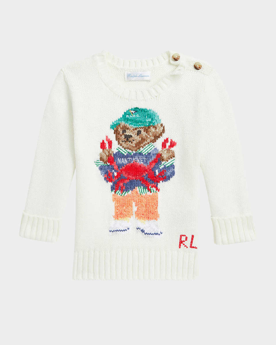 Boy's Polo Bear Graphic Sweater, Size 3M-24